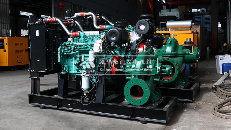 抚州市两台柴油机水泵机组成功出厂